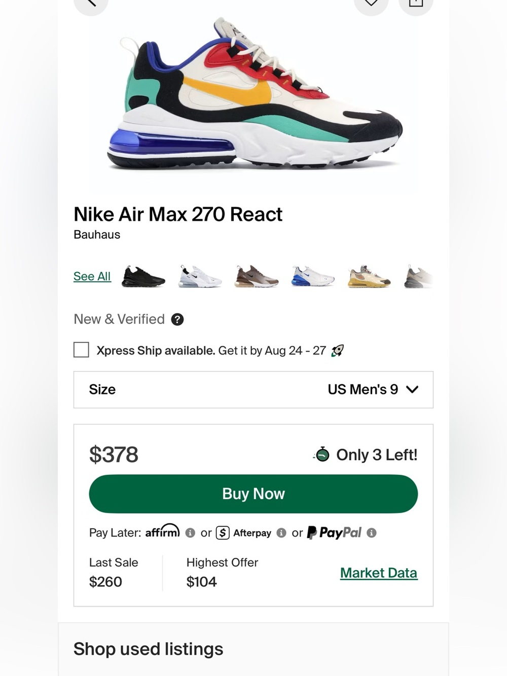 Nike Air Max 270 React Bauhaus - Picture 6 of 6